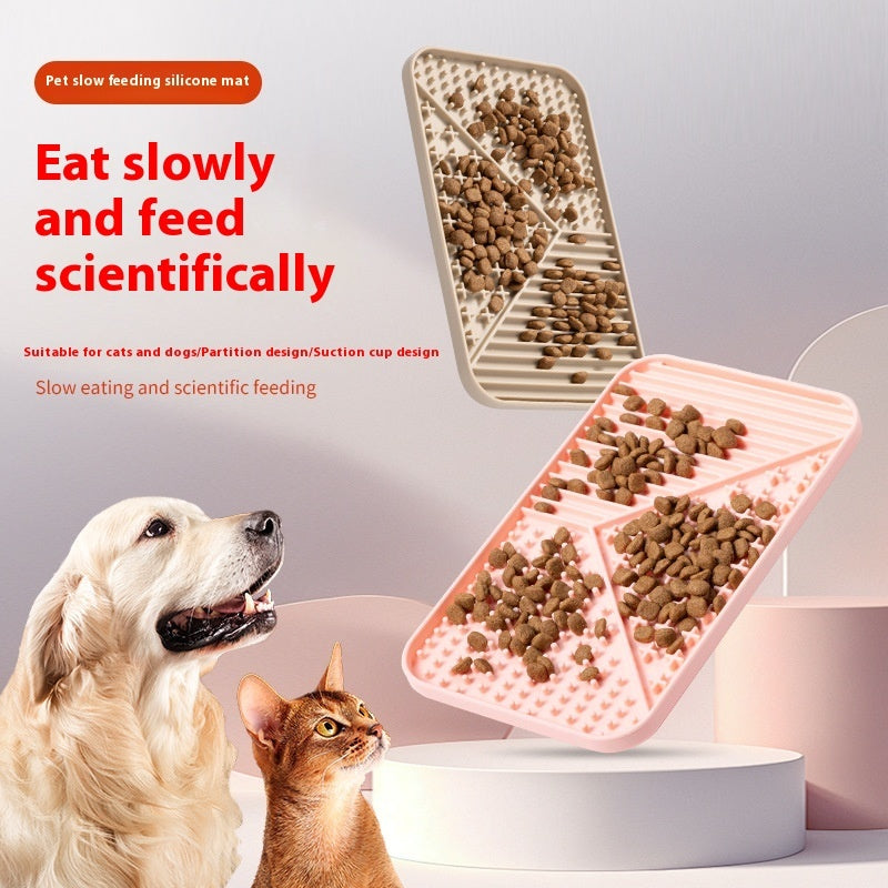 Pet Silicone Licking Mat Suction Cup Anti-choke Slow Food Placemat