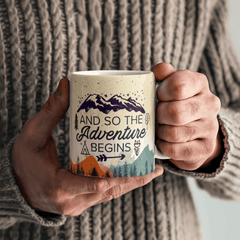 Outdoor Lovers Coffee Mug - And So The Adventure Begins