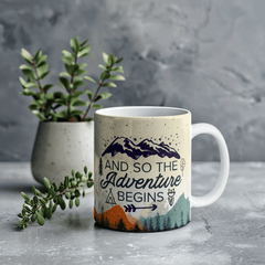 Outdoor Lovers Coffee Mug - And So The Adventure Begins