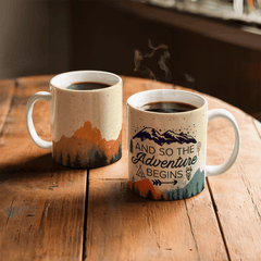 Outdoor Lovers Coffee Mug - And So The Adventure Begins