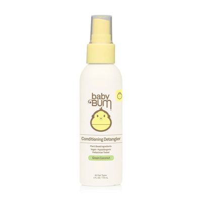 Baby Bum Conditioning Detangler Spray | Leave-In Conditioner Treatment with Soothing Coconut Oil| Natural Fragrance | Gluten Free and Vegan | 4 FL OZ 4 Fl Oz (Pack of 1)